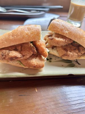 Tofu and mushroom ‘sausage’ Bahn mi  at CHAYFOOD in Hanoi