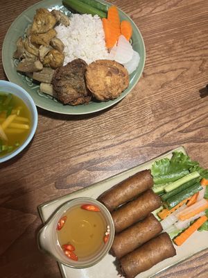 Fried Spring rolls + I don’t remember the name  at CHAYFOOD in Hanoi