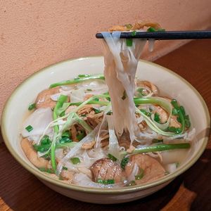 Vegan Pan-Fried Mushroom Pho at CHAYFOOD in Hanoi