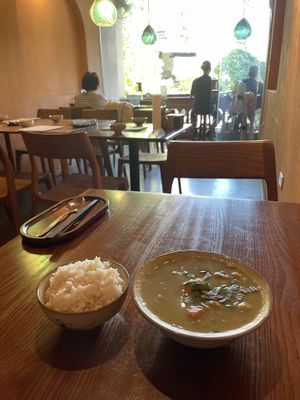 Vegan Thai Curry with rice   at CHAYFOOD in Hanoi