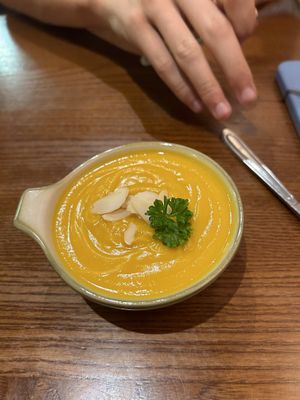 Pumpkin soup  at CHAYFOOD in Hanoi