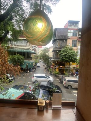View from outside seating  at CHAYFOOD in Hanoi