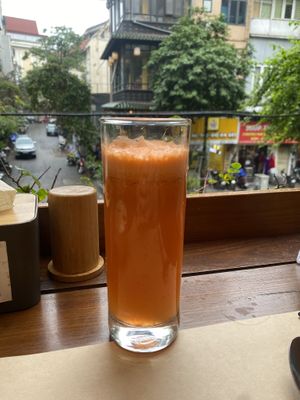 Carrot apple juice  at CHAYFOOD in Hanoi