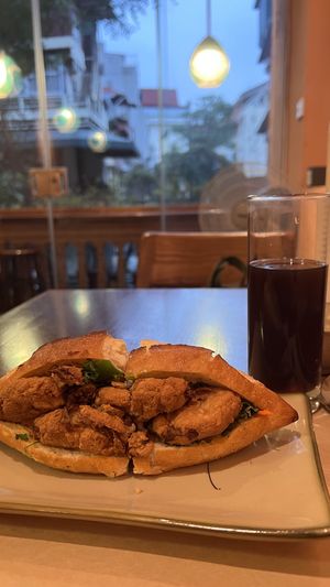 Tofu spusage bahn mi  at CHAYFOOD in Hanoi