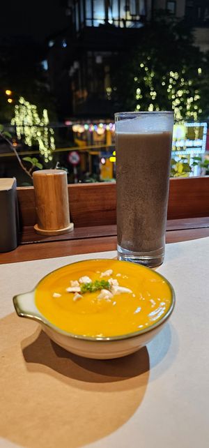 Pumpkin soup at CHAYFOOD in Hanoi