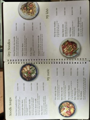 part of the menu   at CHAYFOOD in Hanoi