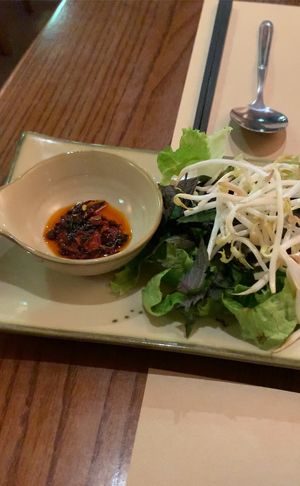 Herbs for the Bún Riêu at CHAYFOOD in Hanoi