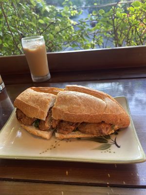 Tofu sausage breakfast   at CHAYFOOD in Hanoi