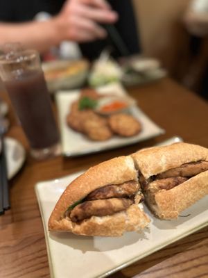 Mushroom and cheese sauce Bahn mi  at CHAYFOOD in Hanoi