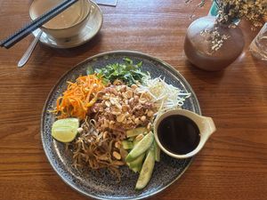 Mixed Brown Rice Noodles (must try!) love the mixture of the flavor.   at CHAYFOOD in Hanoi