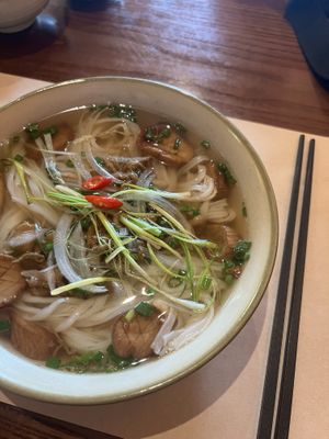 The most unreal Mushroom Pho 😍  at CHAYFOOD in Hanoi