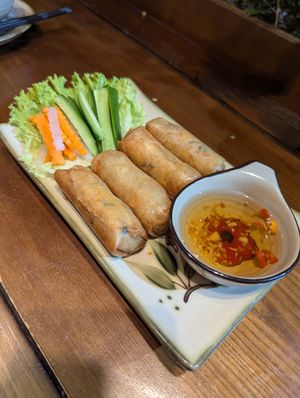 Fried spring rolls at CHAYFOOD in Hanoi