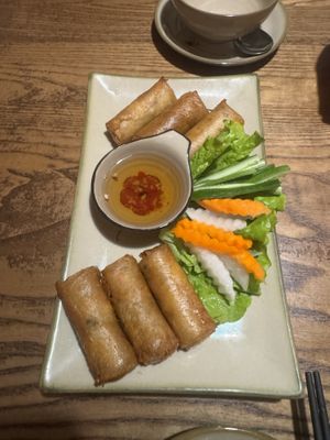 spring rolls  at CHAYFOOD in Hanoi