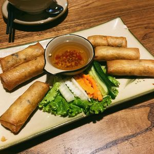 Fried Veggie spring rolls  at CHAYFOOD in Hanoi