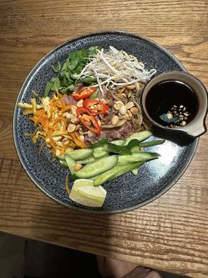 Mixed brown rice noodles - cold and tasteless  at CHAYFOOD in Hanoi