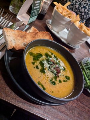 Vegan soup at Mossbrook in Eckington