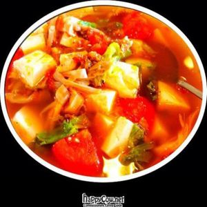 Hot and Sour Seafood Soup at Green Vegetarian Restaurant and Bar in Brisbane