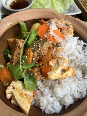 Shaolin bowl - I think that was the name of the dish. Tasty and plenty filling .  at Umami - F-Hain in Berlin