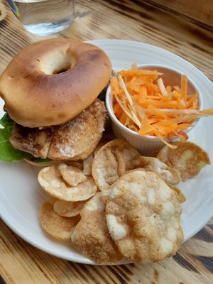 Tofu spicy bagel at Hive Cafe in Huddersfield
