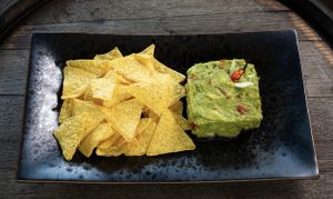 Nachos with guacamole  at Vegan House in Prague