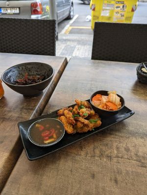 Calamari at Vegan House in Prague