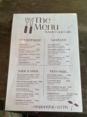 Menu  at Whole Food Cafe in Thisted