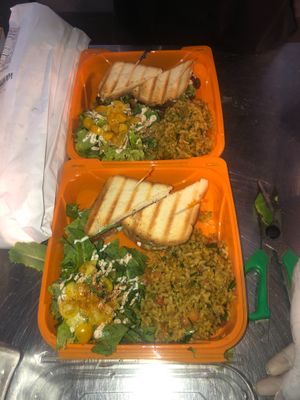 Falafel burger meal. at The Vegan Restaurants in Loxahatchee Groves