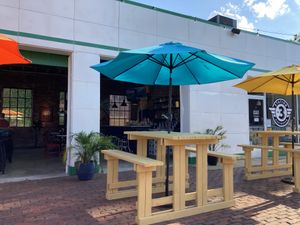 Outdoor seating  at Station No. 3 in St Louis