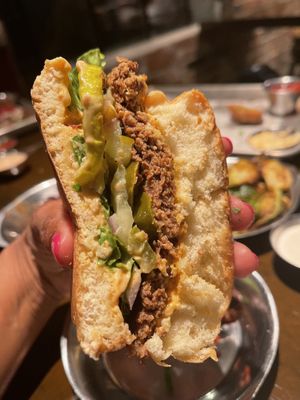 inside the 1/4 lb Station Burger  at Station No. 3 in St Louis