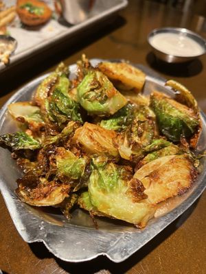 Crispy Brussels Sprouts without chz  at Station No. 3 in St Louis