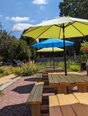 Spacious outdoor seating at Station No. 3 in St Louis