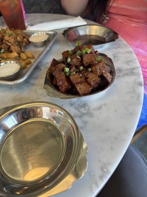Seitan burnt ends  at Station No. 3 in St Louis