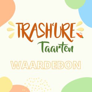 Trashure a friend by giving them a Trash'ure Taarten Giftcard! Available in our webshop from 10,- up until 100.- Euros worth planet saving pie!  at Trash'ure Taarten in Nijmegen