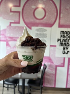 Hot Fudge Brownie Sundae  at Odd Burger in Whitby