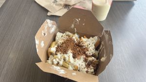 One of several poutines they have. Today was BOGO day so I’m taking one home too!  at Odd Burger in Whitby