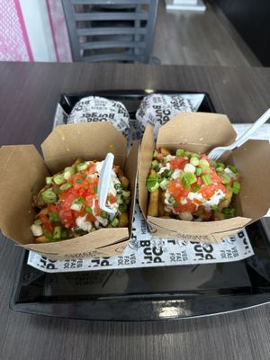 Fries supreme  at Odd Burger in Whitby