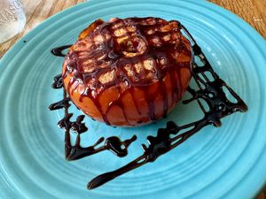 Grilled tomato with balsamic drizzlee  at Alexa's in Bothell