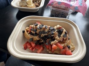 OG waffles  at BARE Blends in Clifton Park