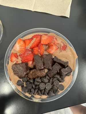 Summer special - brownie batter bowl  at BARE Blends in Clifton Park