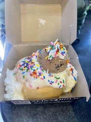 Cookie dough and sprinkles  at Cinnaholic in Tempe