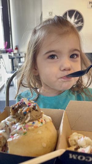 Vegan toddler approved😄 at Cinnaholic in Tempe