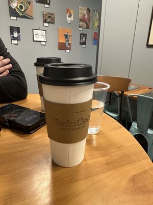 Oat milk lattee  at MochaLisa's Caffè in Clifton Park