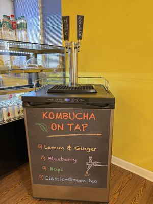 Kumbucha on tap 🤩🤩🤩  at Loving Hut - Meditation Center in Ulaanbaatar