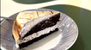 Chocolate cake 🍰 (not too sweet)  at Loving Hut - Meditation Center in Ulaanbaatar