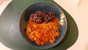 Goulash at Loving Hut - Meditation Center in Ulaanbaatar