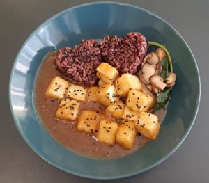 Bulgogi at Loving Hut - Meditation Center in Ulaanbaatar