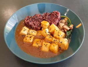 Bulgogi at Loving Hut - Meditation Center in Ulaanbaatar