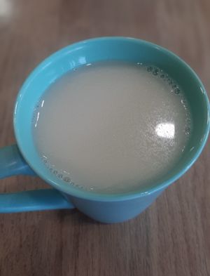 Vegan milk tea at Loving Hut - Meditation Center in Ulaanbaatar