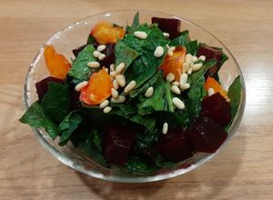 Fresh salad at Loving Hut - Meditation Center in Ulaanbaatar