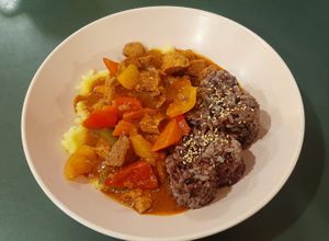 Goulash at Loving Hut - Meditation Center in Ulaanbaatar